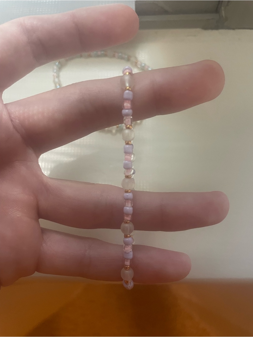 Pastel Beaded Stretchy Bracelet Set with boot Charm X3 - Picture 4 of 4